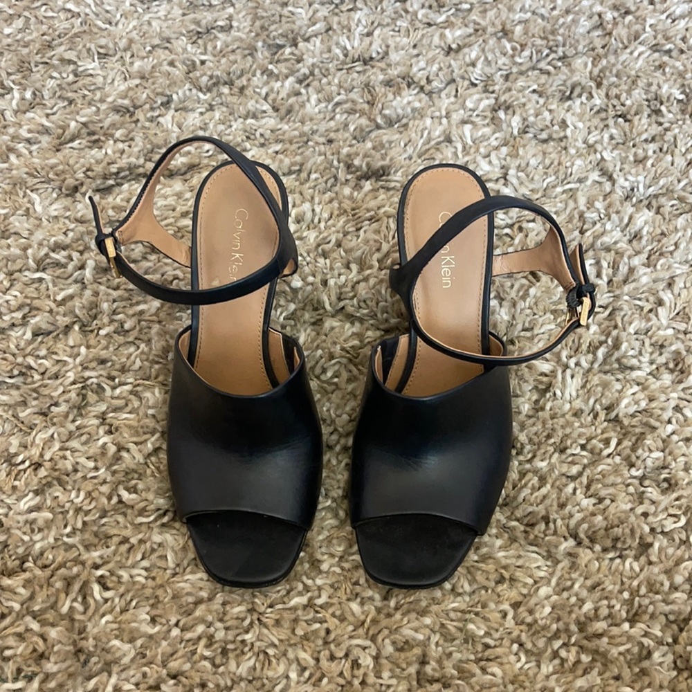 Calvin Klein Wedge Sandal w/ Ankle Strap